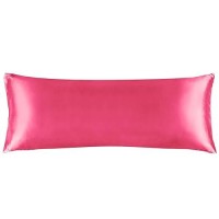 Bedelite Satin Silk Body Pillow Case Cover For Hair And Skin Premium And Silky Hot Pink Long Body Pillow Pillowcase 20X54 With