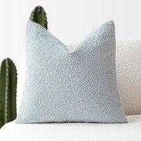 Foindtower Modern Textured Boucle Throw Pillow Covers Accent Solid Decorative Pillow Cases Cozy Woven Couch Cushion Case For Cha