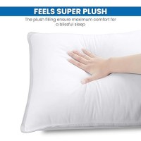 Utopia Bedding Bed Pillows For Sleeping (White)  Standard Size  Set Of 6  Hotel Pillows  Cooling Pillows For Side  Back Or Stomach Sleepers