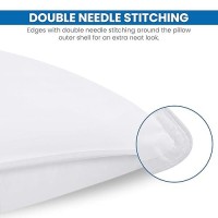 Utopia Bedding Bed Pillows For Sleeping (White)  Standard Size  Set Of 6  Hotel Pillows  Cooling Pillows For Side  Back Or Stomach Sleepers