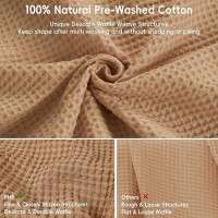 Phf 100 Cotton Waffle Weave Blanket Oversized King Size 120X 120 Washed Soft Lightweight Breathable Oversize Huge Blanket