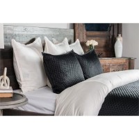 Kosas Home Winthrop 98x94 Matte Poly Sateen Fabric Queen Quilt in Black