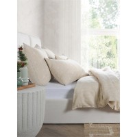 Lana Cotton Embroidered Natural King Duvet by Kosas Home