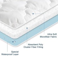 2 Pack Twin Extra Long (Xl) Mattress Protector Pad Waterproof Quilted  Breathable & Cooling Twin Xl Mattress Topper Cover Fitted For College Dorm Room Essentials With Deep Pocket Up To 14