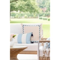 Hofdeco Premium Coastal Patio Indoor Outdoor Throw Pillow Cover Only 20X20 Water Repellent For Backyard Couch Neutral Tan