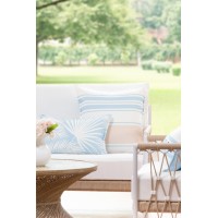 Hofdeco Premium Coastal Patio Indoor Outdoor Throw Pillow Cover Only 20X20 Water Repellent For Backyard Couch Baby Blue N