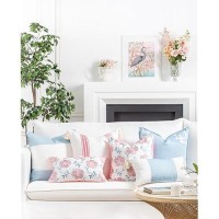 Hofdeco Premium Coastal Patio Indoor Outdoor Throw Pillow Cover Only 20X20 Water Repellent For Backyard Couch Baby Blue E