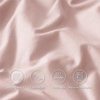 Bedsure 100 Cotton Sheets Queen Size Soft Percale Sheets 4 Pieces Peach Pink Sheet Set Breathable Cooling Queen Sheets Cot