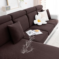 Smiry Waterproof Couch Cushion Covers Stretch Jacquard Thick Sofa Cushion Covers Washable Seat Cover Slipcover Elastic Furnitu