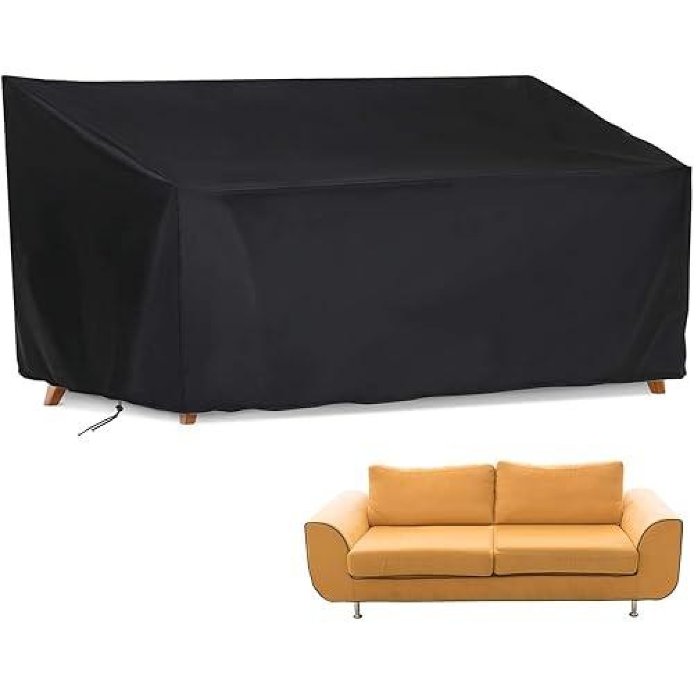 Guisong Patio Sofa Covers Outdoor Furniture Cover Waterproof 3Seater Sofa Cover Fits Patio Sofabench 64W X 26Dx35H