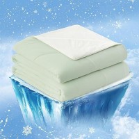 Cozy Bliss Cooling Comforter Twin Size  Cooling Blankets For Hot Sleepers And Night Sweats  Light Mint Green White Summer Comforter For Twin Size Bed  Breathable Soft Lightweight Silk Smooth