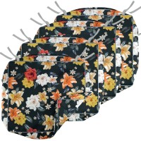 Porch Shield Outdoor Cushion Slipcovers Patio Chair Seat Cushion Covers Set 4 Waterproof Fade Resistant 21 X 21 X 4 Inch Floral