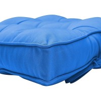 Qilloway Indoor/Outdoor Chaise Lounge Cushion With Ties Replacement Patio Cushions For Lawn Pool. (Marine Blue)