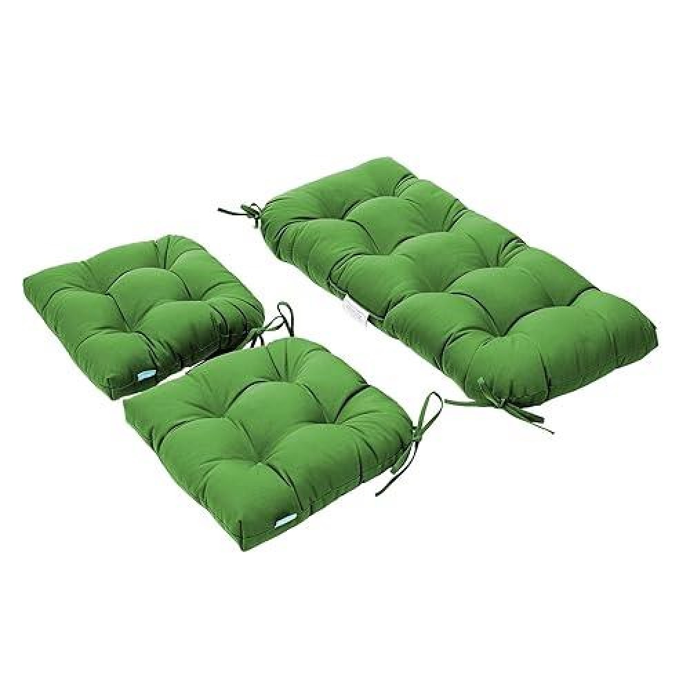 Qilloway Outdoorindoor Patio Wicker Seat Cushions With Ties Group Loveseattwo Ushape Cushions For Patio Furniture Wicker Love