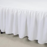 Xuan Dian Bed Skirt King Size Ruffled Bed Skirts With Split Corners 12 Inch Drop Dust Ruffle Bed Skirt With Platform White