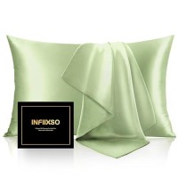 Infiixso Mulberry Silk Pillowcase For Hair And Skin  Silk Pillow Cases Standard Size With Hidden Zipper 20