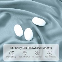 Infiixso Mulberry Silk Pillowcase For Hair And Skin  Silk Pillow Cases Queen Size With Hidden Zipper 20