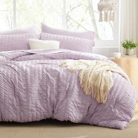 Loves Cabin Seersucker Lavender California King Comforter Set 7 Pieces California King Bed In A Bag All Season Bedding Sets W