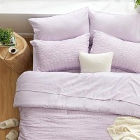 Loves Cabin Seersucker Lavender California King Comforter Set 7 Pieces California King Bed In A Bag All Season Bedding Sets W