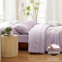 Loves Cabin Seersucker Lavender California King Comforter Set 7 Pieces California King Bed In A Bag All Season Bedding Sets W