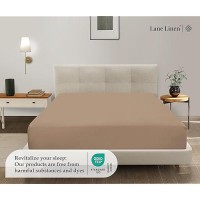 Lane Linen Full Fitted Sheet Only 4 Way Stretch Knitted Deep Pocket Full Bottom Sheet Fits Upto 16 Mattress No Flat Sheet