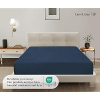 Lane Linen Queen Fitted Sheet Only 4 Way Stretch Knitted Deep Pocket Queen Bottom Sheet Fits Upto 16 Mattress No Flat She