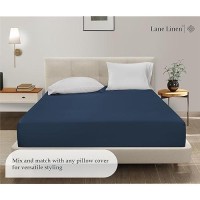 Lane Linen Queen Fitted Sheet Only 4 Way Stretch Knitted Deep Pocket Queen Bottom Sheet Fits Upto 16 Mattress No Flat She