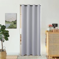 Bgment Light Grey Door Curtain 80 Inch Length For Doorway Bedroom Closet Curtain Privacy Thermal Insulated Blackout Grommet Ro