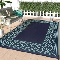 Genimo Outdoor Rug Waterproof 6 X 9 For Patio Foldable Reversible Plastic Straw Carpet Outside Area Mat For Patios Rv Deck