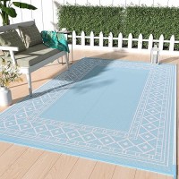 Genimo Outdoor Rug Waterproof 6 X 9 For Patio Foldable Reversible Plastic Straw Carpet For Porch Outside Area Mat For Rv De