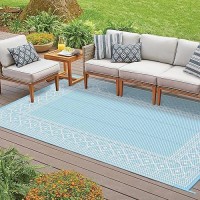 Genimo Outdoor Rug Waterproof 6 X 9 For Patio Foldable Reversible Plastic Straw Carpet Outside Area Mat For Patios Rv Deck