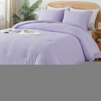 Andency California King Comforter Set Lavender - Purple 3 Pieces Cal King Boho Lightweight Bedding Comforter Sets  Oversized All Season Tassel Soft Fluffy Bed Set (104X96In Comforter & 2 Pillowcases)