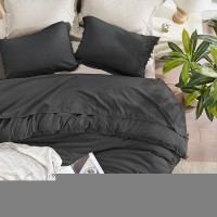 Andency Full Size Comforter Set Dark Grey  3 Pieces Boho Lightweight Bedding Comforters & Sets  All Season Soft Tassel Bed Set (78X90In Comforter & 1 Pillowcase)