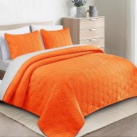 Whale Flotilla California King Bedding Set Soft Orange Oversized King Quilts Bedspreads For All Seasons Lightweight Geometric