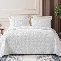 Whale Flotilla California King Bedding Set Soft White Oversized King Quilts Bedspreads For All Seasons Lightweight Geometric S