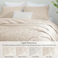 Whale Flotilla California King Bedding Set Soft Brich Beige Oversized King Quilts Bedspreads For All Seasons Lightweight Geomet