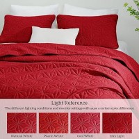 Whale Flotilla California King Bedding Set Soft Bright Red Oversized King Quilts Bedspreads For All Seasons Lightweight Geomet