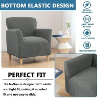 Single Armchair Cover Stretch Club Chair Covers Slipcover Spandex Jacquard 1 Pieces Armchair Couch Sofa Cover With Elastic Bottom,Anti-Slip Living Room Furniture Protectors Washable ( Color : #12 )