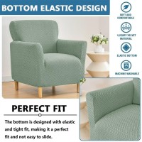 Single Armchair Cover Stretch Club Chair Covers Slipcover Spandex Jacquard 1 Pieces Armchair Couch Sofa Cover With Elastic Bottom,Anti-Slip Living Room Furniture Protectors Washable ( Color : #4 )