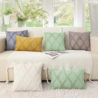 Decoruhome Decorative Throw Pillow Covers 18X18 Set Of 2 Soft Plush Faux Fur Wool Pillow Covers For Couch Bed Sofa Living Room