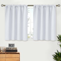 Bgment Short Curtains 30 Inches Length For Kitchen Cafe Bathroom Rod Pocket 42 Inch Wide Room Darkening Drapes For Basement Ca