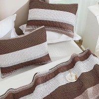 Andency California King Quilt Set - Brown Lightweight Soft Quilt Cal King - Coffee Bedspread California King Size - Bedding Coverlet For All Seasons (Includes 1 Quilt  2 Pillow Shams)