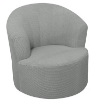 Zeaink Jacquard Swivel Barrel Chair Slipcover, Stretch Single Sofa Cover Soft Round Club Armchair Slipcover Accent Chair Slipcover,Modern Barrel Chair Slipcover Furniture Protector (Color : #4)