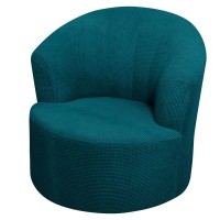 Zeaink Jacquard Single Sofa Cover Swivel Barrel Chair Cover, Stretch Soft Round Club Armchair Slipcover Accent Chair Slipcover,Modern Barrel Chair Slipcover Furniture Protector (Color : #13)