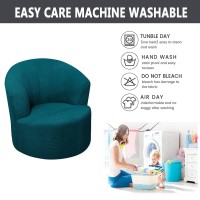 Zeaink Jacquard Single Sofa Cover Swivel Barrel Chair Cover, Stretch Soft Round Club Armchair Slipcover Accent Chair Slipcover,Modern Barrel Chair Slipcover Furniture Protector (Color : #13)