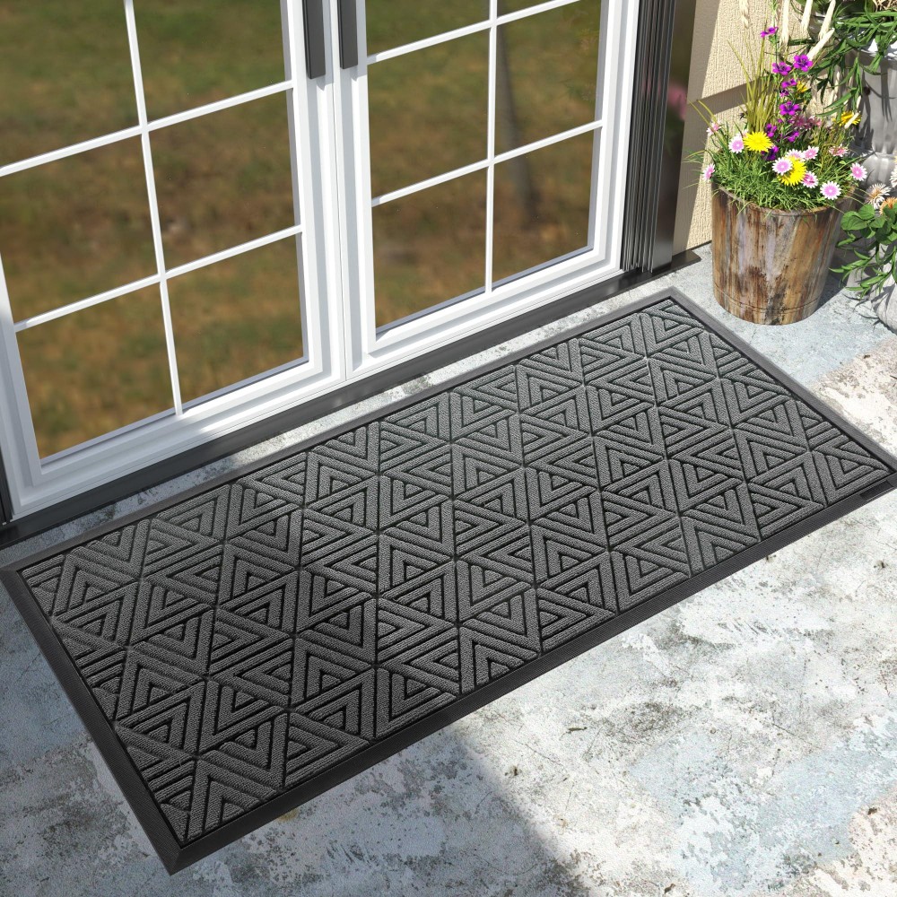 Yimobra Door Mat Outdoor Entrance Heavy Duty Sturdy Front Welcome Matt For Outside Home Entry Doormat For Back Patio Floor Por