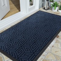 Yimobra Sturdy Front Door Mat 47X24 Inch Big Heavy Duty Welcome Outdoor Indoor Doormat Entrance Floor Matt Non Slip Rubber Ba