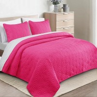 Whale Flotilla California King Bedding Set Soft Hot Pink Oversized King Quilts Bedspreads For All Seasons Lightweight Geometri