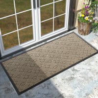 Yimobra Front Door Mats Heavy Duty Water Absorbent Mud Resistant Easy Clean Entry Outdoor Indoor Rugs Non Slip Backing Exterio