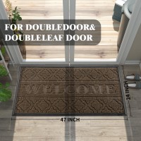 Yimobra Welcome Door Mat Heavy Duty Sturdy Front Door Mat For Home Entrance Garage And Garden Outside Entryway Floor Mat Non